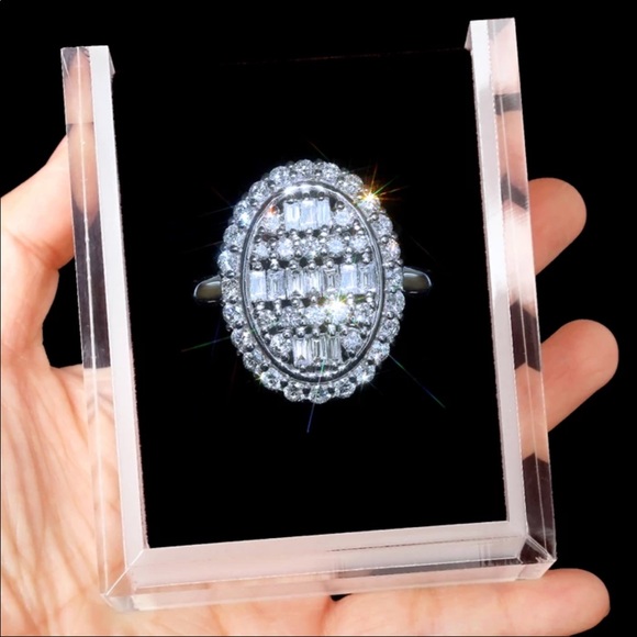 New Beautiful 925 Silver Diamonds Ring - Picture 4 of 6